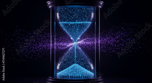 Digital Hourglass: Flow of Time, Data, and Transformation