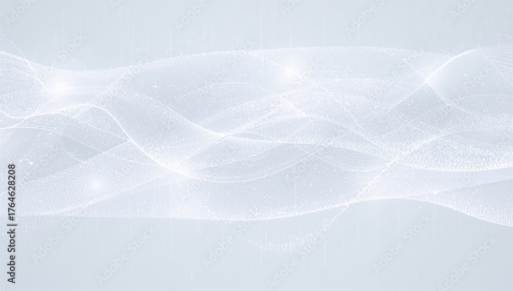 Obraz premium Abstract background of fiber optic cables with digital light waves, technology and business concept, isolated on white