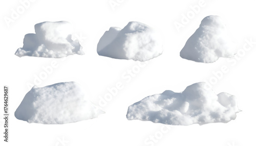 Wallpaper Mural Five abstract white sculptural forms with textured surfaces  Torontodigital.ca