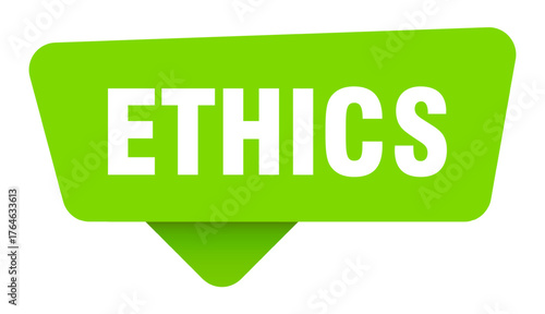 ethics green sign isolated on transpatent background. ethics sticker