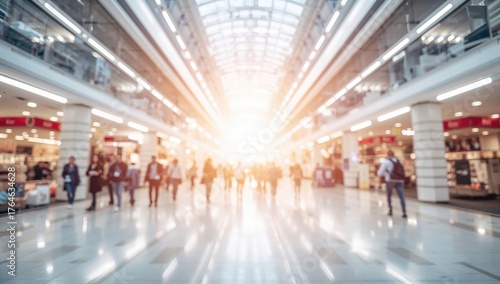 Wallpaper Mural Interior view of a stylish contemporary retail space featuring a bright, abstract corridor, ideal for showcasing and advertising products. Torontodigital.ca