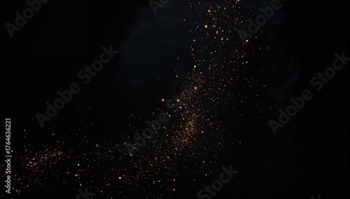 Wallpaper Mural Glowing embers floating against a dark backdrop. Barbecue ashes scattered on a black surface. Sparkling fiery particles on a pitch-black background. Torontodigital.ca