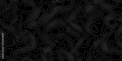 abstract pattern with swirls. Panorama view gradient multicolor wave curve lines. Abstract Topographic map grid backdrop. Geographic contour map.