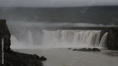The waterfall Godafoss in Iceland