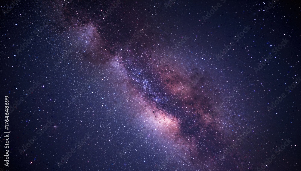 Fototapeta premium Detailed view of the Milky Way captured with extended exposure time