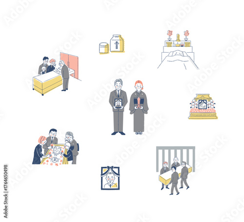 仏事のさまざまなイメージ　セット5