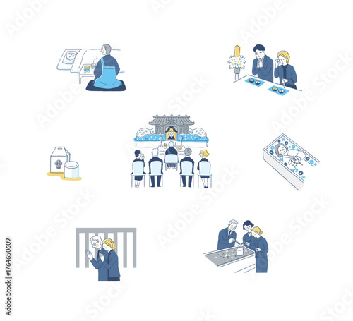 仏事のさまざまなイメージ　セット4