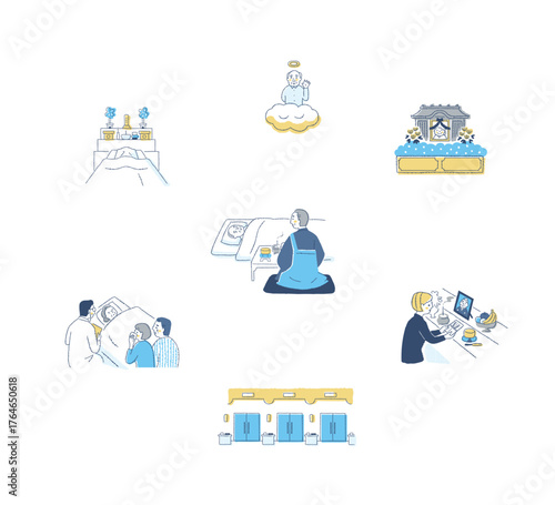 仏事のさまざまなイメージ　セット3