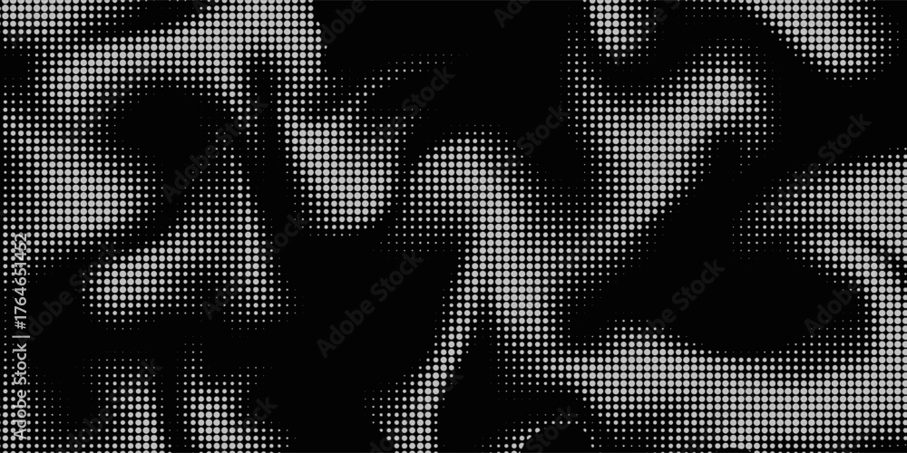 Dot white black wave technology texture background. Abstract big data digital concept. 3d rendering.