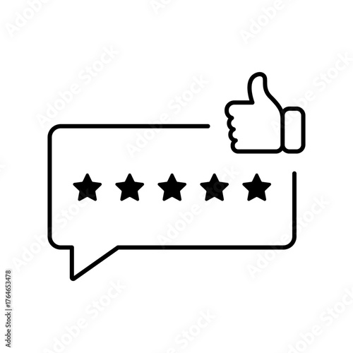 Customer Review icon. Positive rating