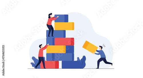 Teamwork Building Blocks Strategy Development and Collaboration in Business Projects