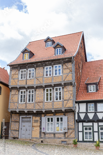 Die historische Altstadt von Quedlinburg im Harz, Deutschland