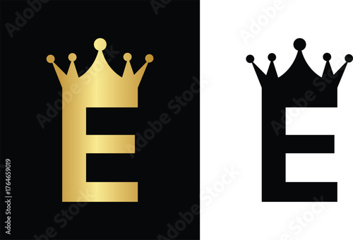 letter e with crown icon