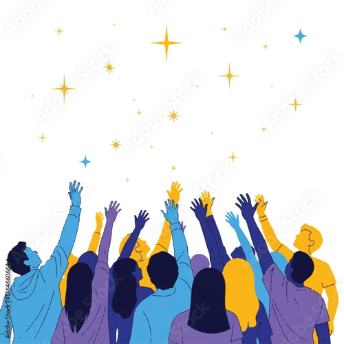 Reaching for the Stars A Group's Aspirations and Collective Dreams - Illustration