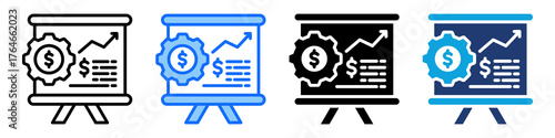 Projection Icon Set Multi Style Vector Illustration