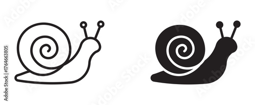 Snail icon set,  vector illustration .