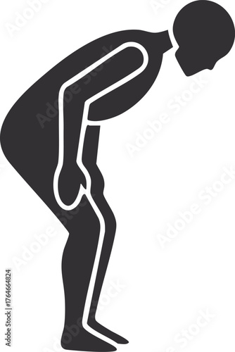 skeleton performing a curtsy gesture