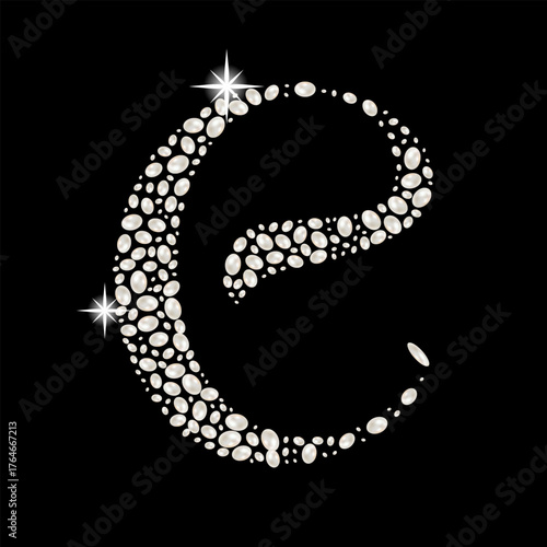 Capital Letters of English alphabet. luxury and elegant font glamour style