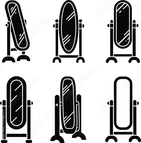 Collection of Standing Mirror Icons full length mirror