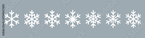 Snowflake set on isolated background.