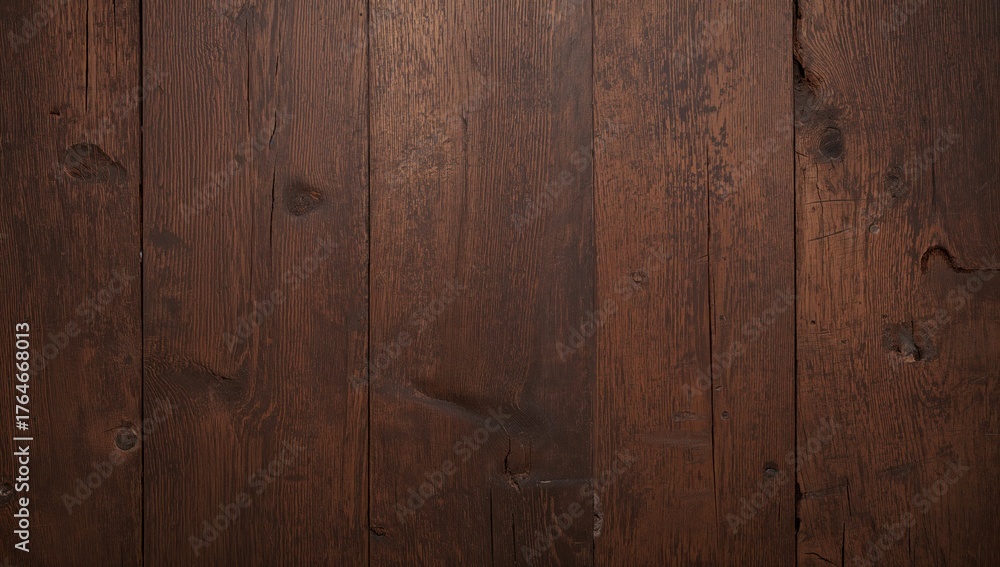 Fototapeta premium Vintage dark rustic wooden backdrop with distressed texture