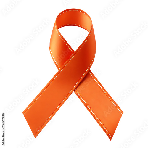 Orange ribbon awareness support symbol cancer leukemia kidney disease ms hope charity solidarity 100