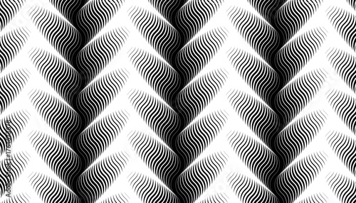 Black and white smooth transition of lines pattern for sporty and modern background. Vector Format Illustration 