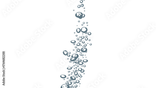 Bubbles rising in a vertical column