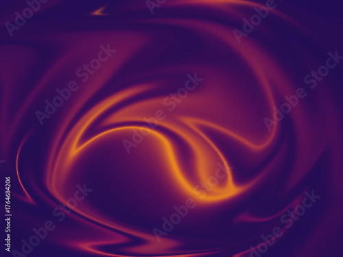 Luminous liquid purple and orange wave design