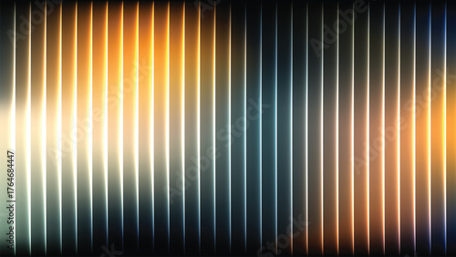 Abstract vertical lines blending warm and cool color gradients