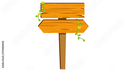 Wooden direction signboard with arrows PNG, wood signpost PNG