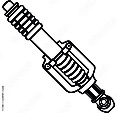 A mountain bike shock absorber.