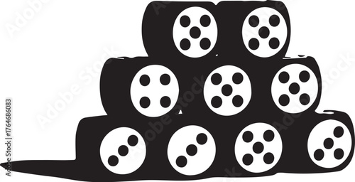 Set of Game Dice arranged in a formation Artwork