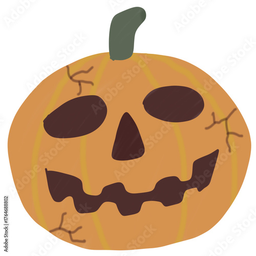 halloween pumpkin on a white background
