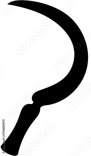black and white sickle vector