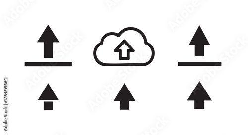 Cloud data storage and transfer icon vector illustration concept