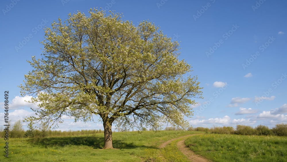 Fototapeta premium Springtime View of a Linden Tree