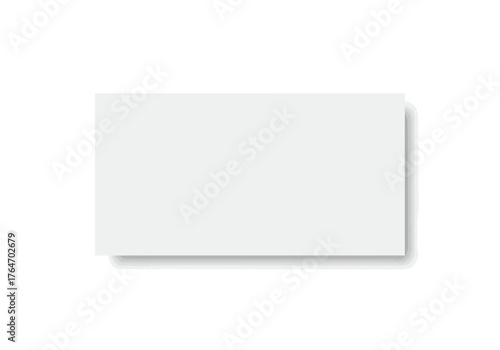 White rectangular card stock with stacked paper effect slightly visible layered edges