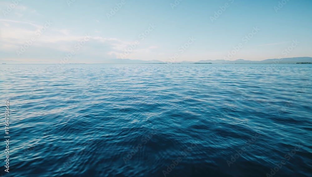 Fototapeta premium Oceanic blue waves in natural water scenery