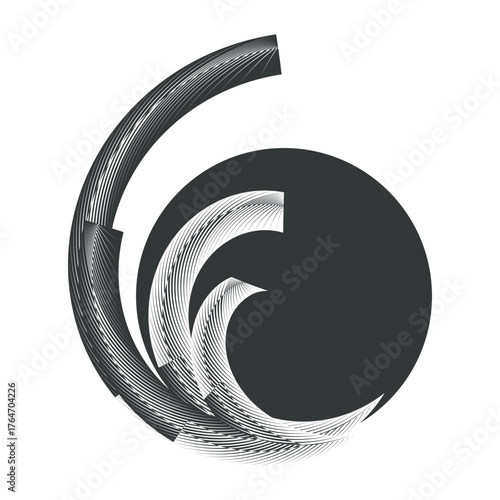 op art modern background, creative dynamic halftone lines pattern, vector design element
