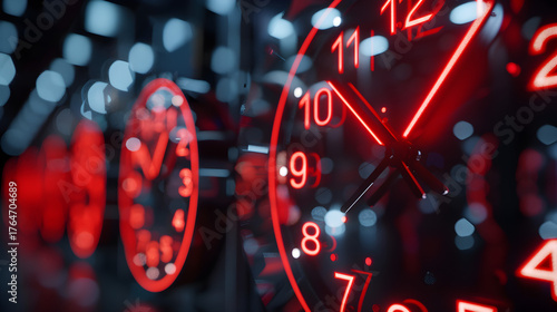 Time and Technology Abstract, isolated on white background