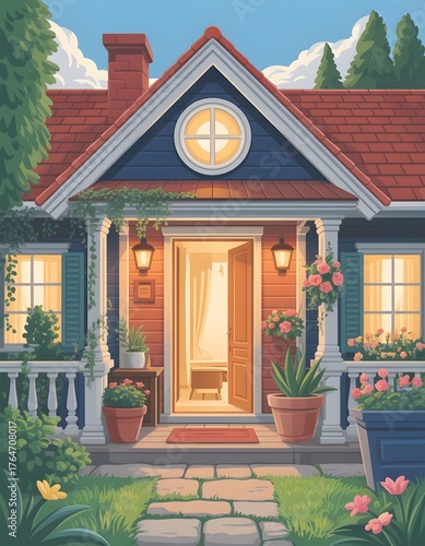 entrance to the house