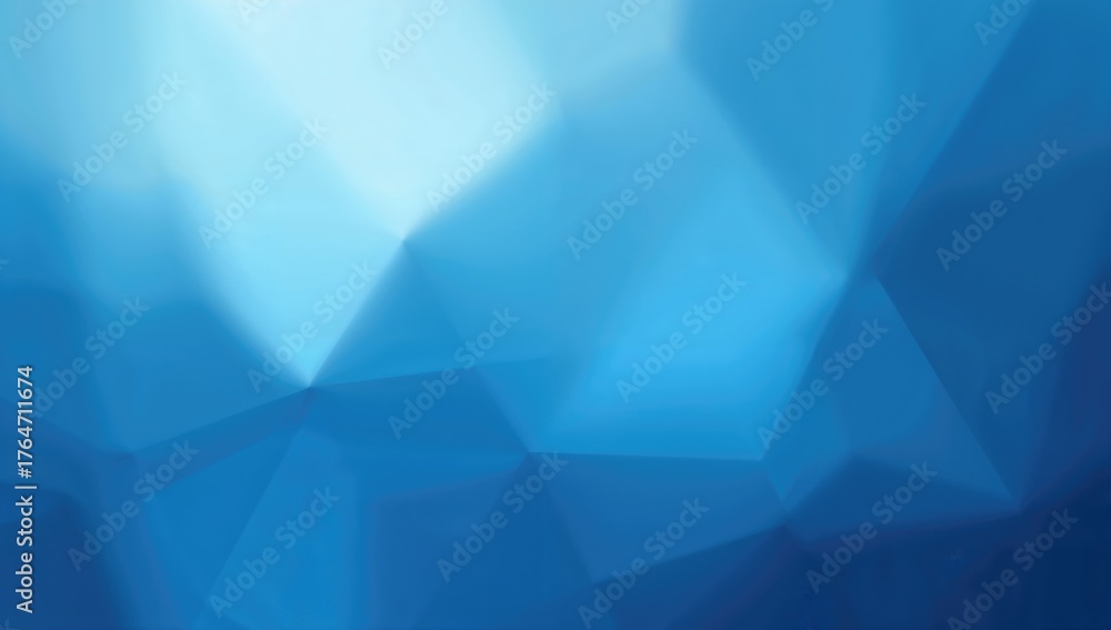 Obraz premium Sophisticated blue gradient low poly abstract backdrop for business cards
