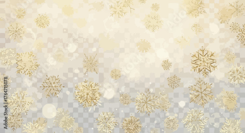 Golden Snowflakes Bokeh A Festive Winter Celebration