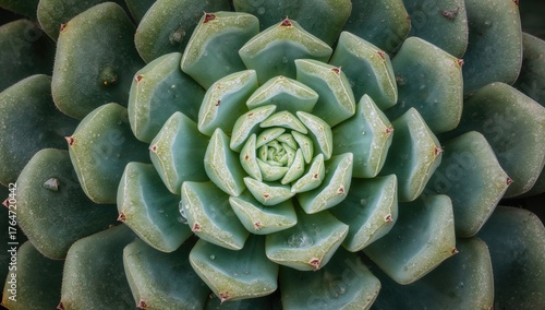 Succulent from the Crassulaceae family adapted to arid environments with water storage capabilities, displayed with a floral background pattern