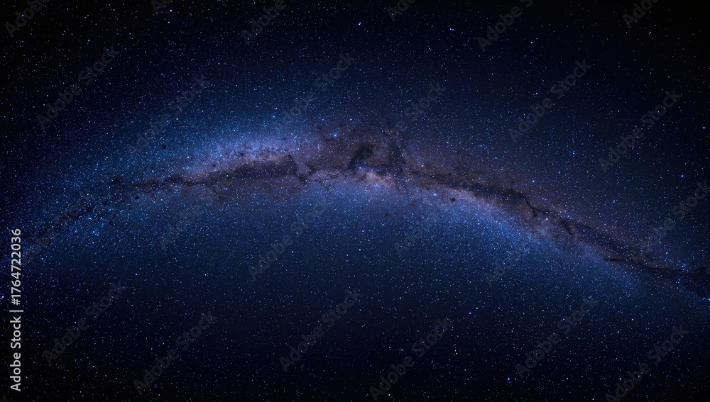 Fototapeta premium Breathtaking Milky Way displayed on a dark night canvas