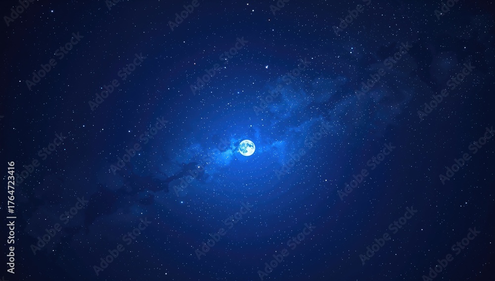 Fototapeta premium A look at the moon and stars created with AI technology