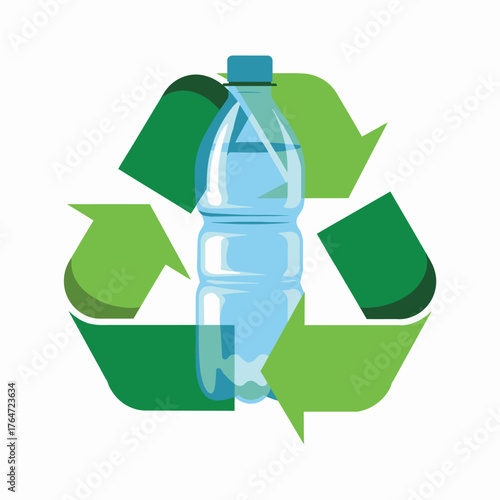 Plastic Bottle Recycling Symbol for Environmental Protection and Sustainable Living Promoting Eco Awareness and Responsible Consumption for a Greener Future