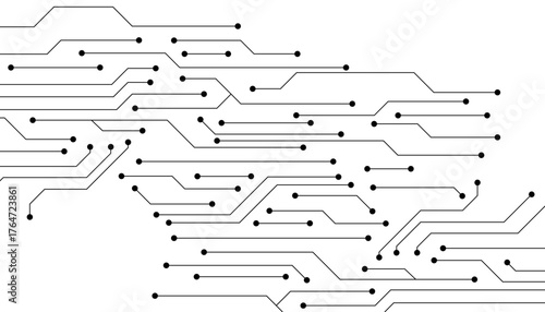 Technology black circuit diagram concept. High-tech circuit board connection system.Technology black circuit diagram concept. High-tech circuit board connection system.