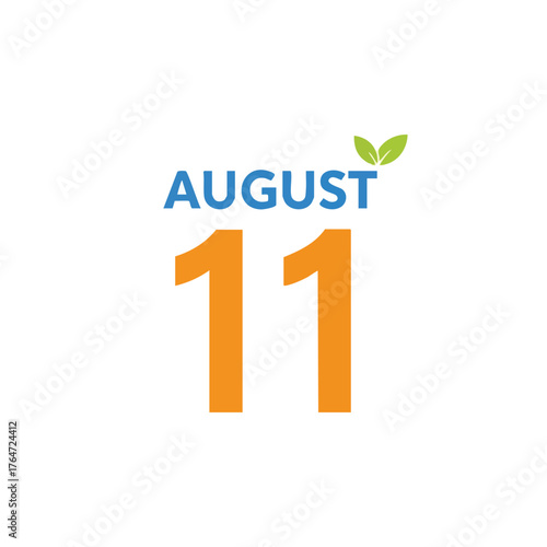 August 11th graphic symbolizing a specific date with seasonal or environmentally conscious theme